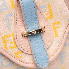 Multicolor Zucchino Canvas and Leather Charm Flap