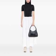 Pebbled Leather Abbey D Ring Shoulder Bag