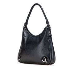 Pebbled Leather Abbey D Ring Shoulder Bag