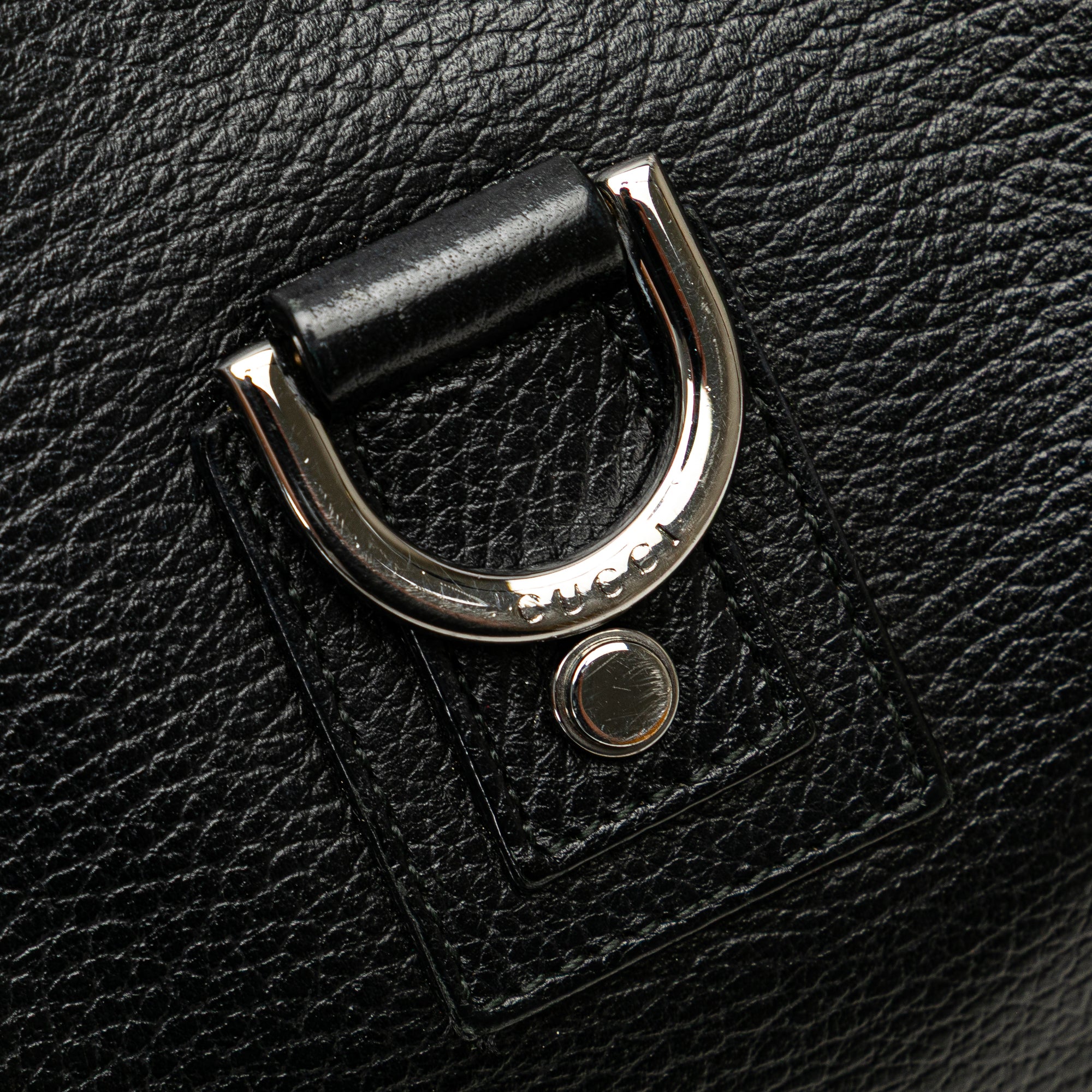 Pebbled Leather Abbey D Ring Shoulder Bag