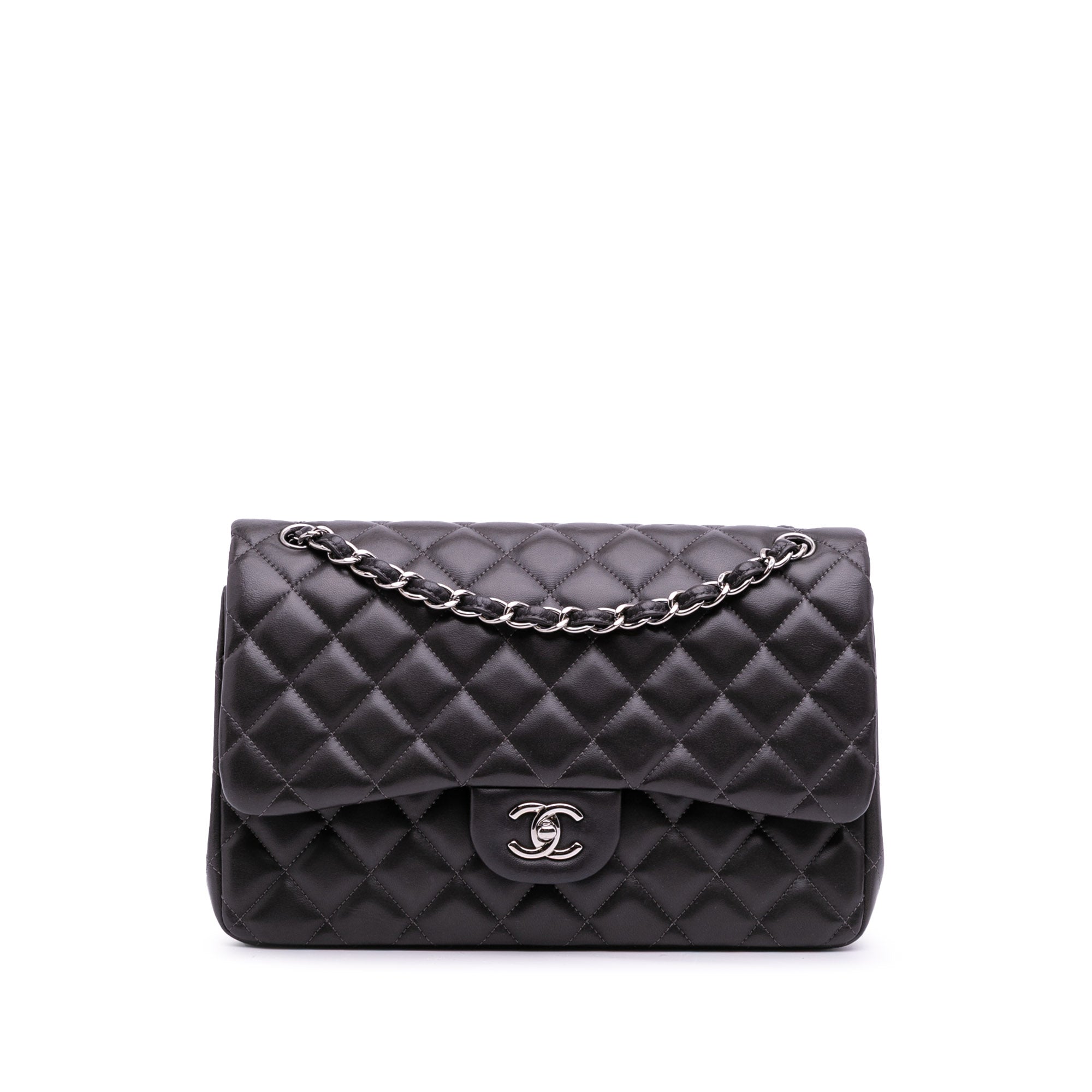 Jumbo Classic Lambskin Double Flap