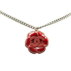 Resin CC Camellia Charm Necklace