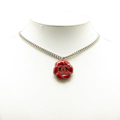 Resin CC Camellia Charm Necklace