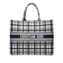 Large Check n Dior Book Tote