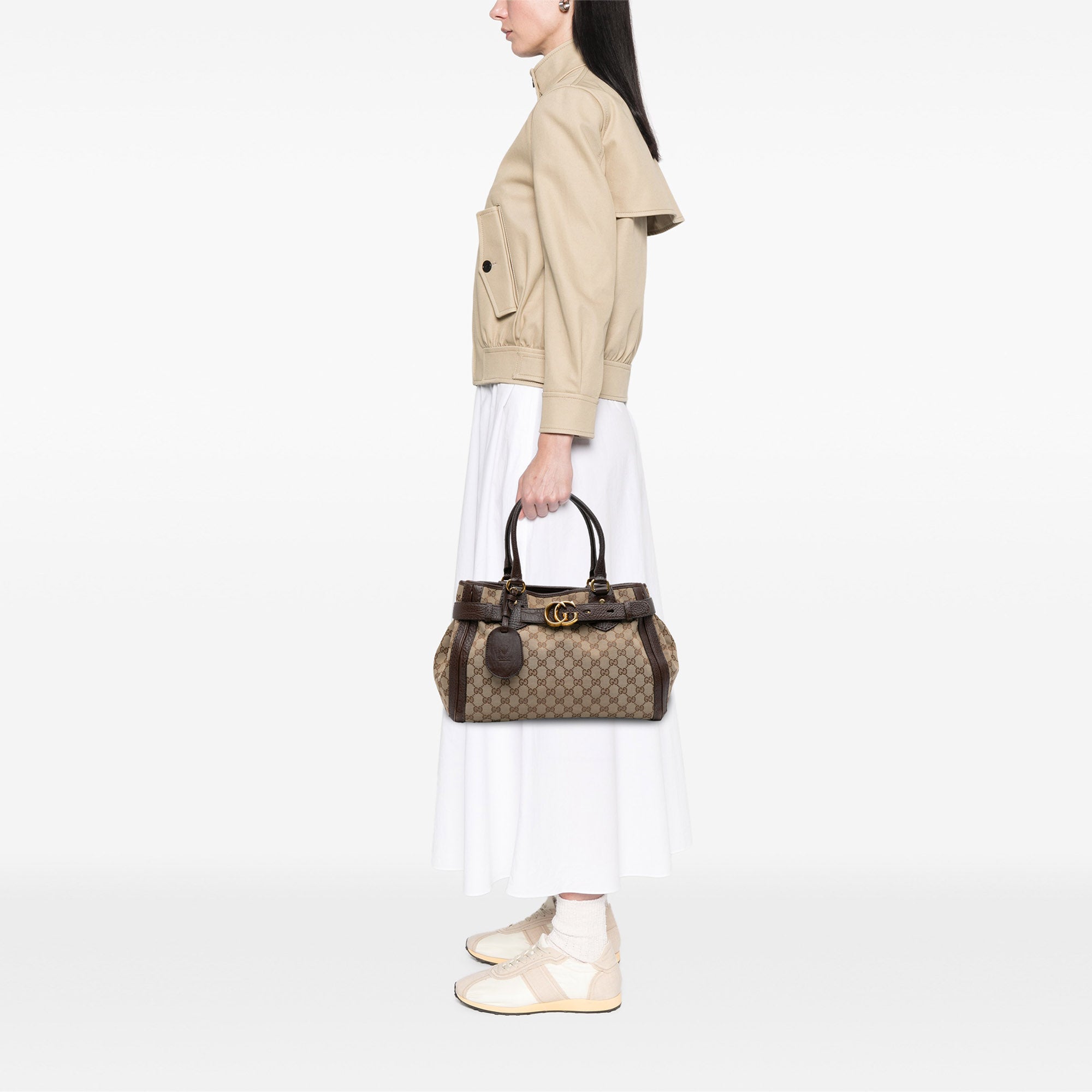 GG Canvas Running Tote