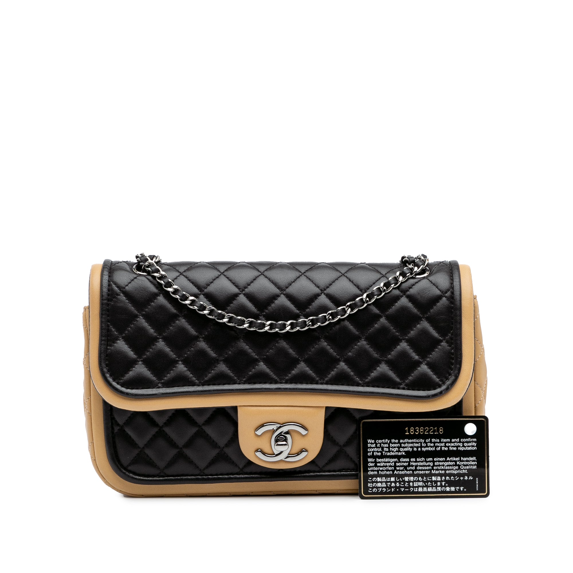 Medium Classic Bicolor Lambskin Twist Flap