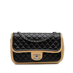 Medium Classic Bicolor Lambskin Twist Flap