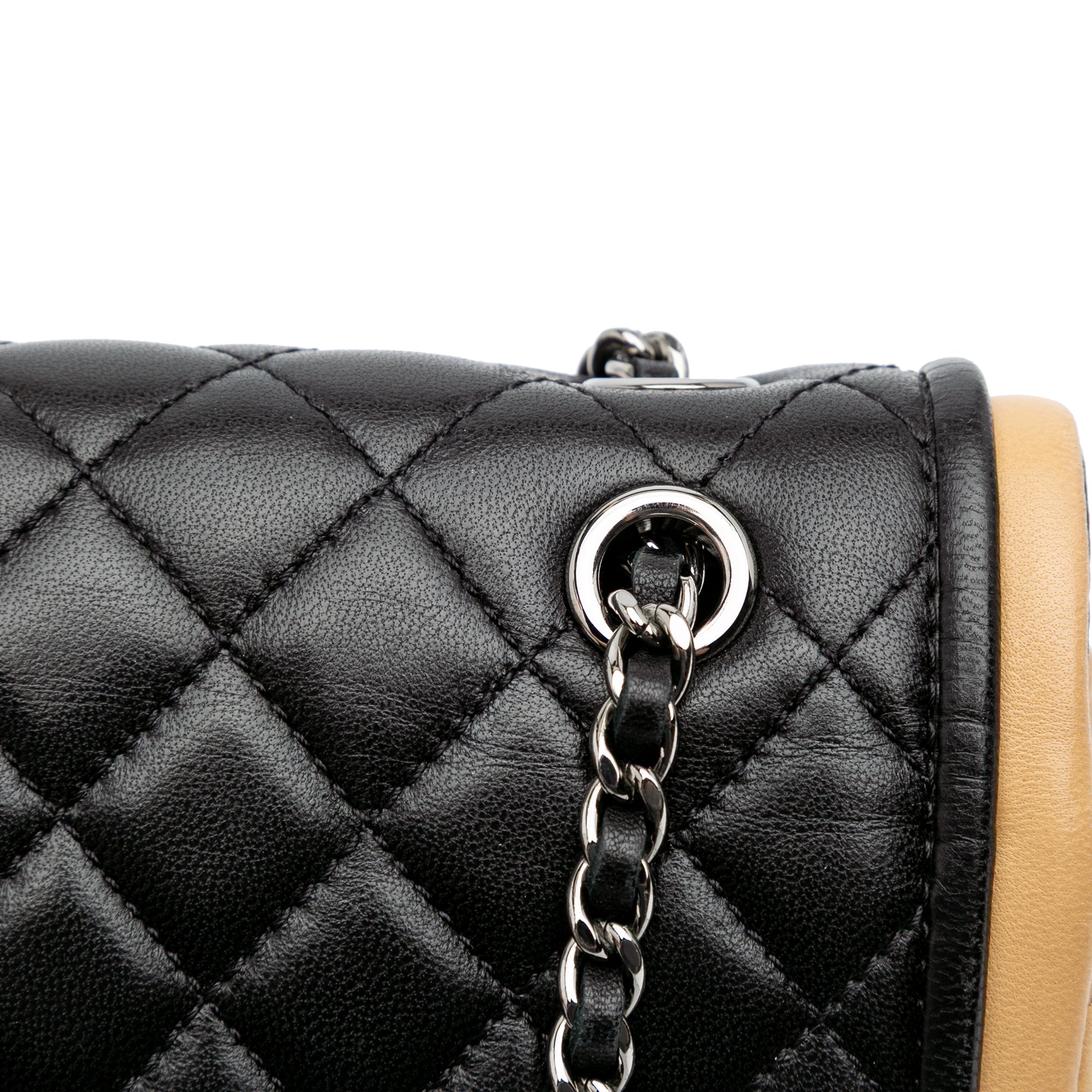 Medium Classic Bicolor Lambskin Twist Flap