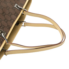 GG Canvas Web Bucket Tote