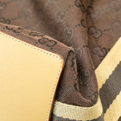 GG Canvas Web Bucket Tote