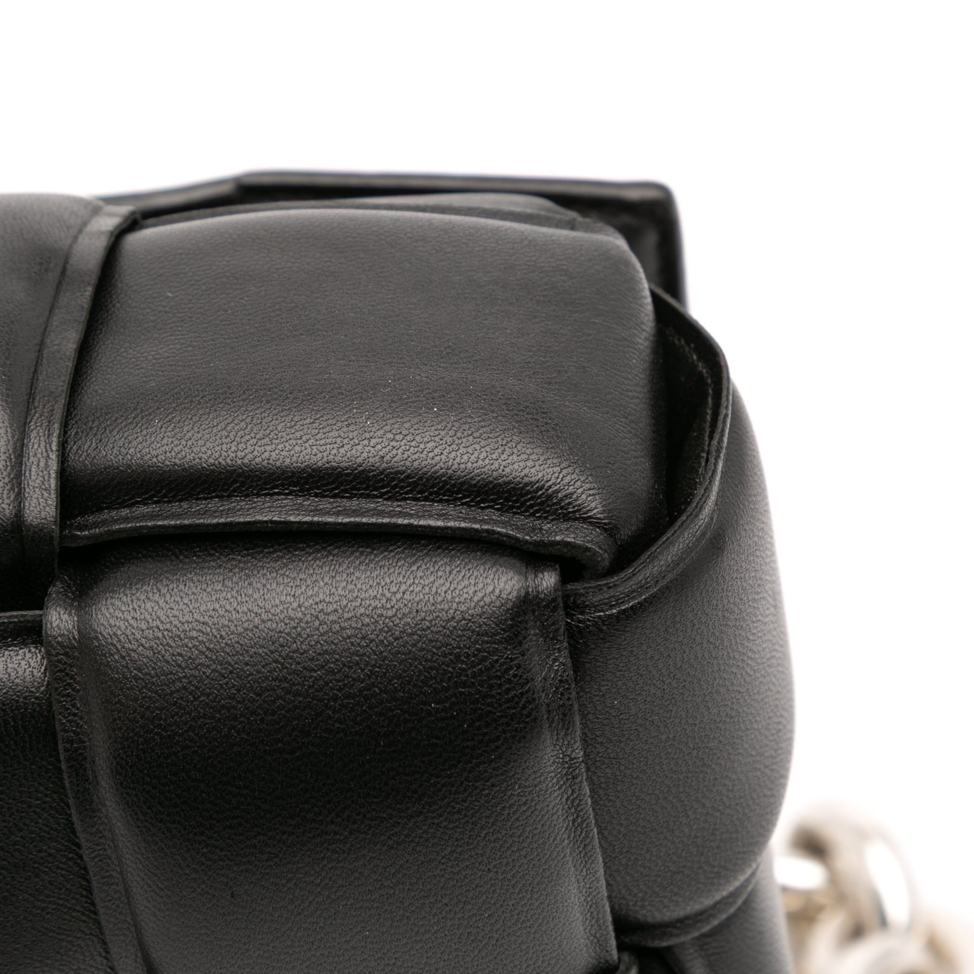Nappa Intrecciato Padded Chain Cassette Satchel