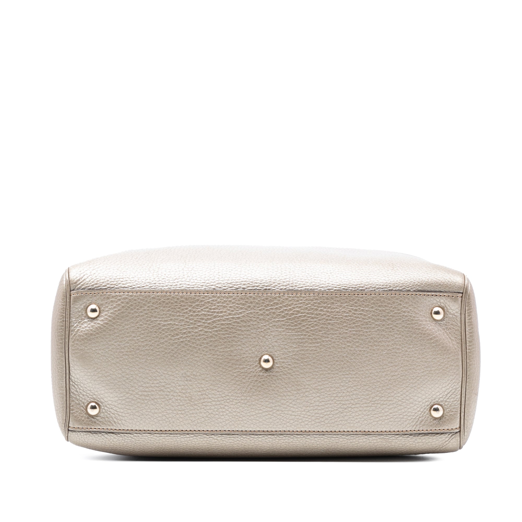 Medium Calfskin Bamboo Shopper Satchel