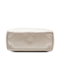 Medium Calfskin Bamboo Shopper Satchel