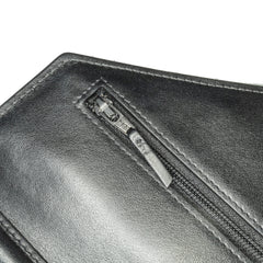 Chevron Lambskin Button Wallet On Chain