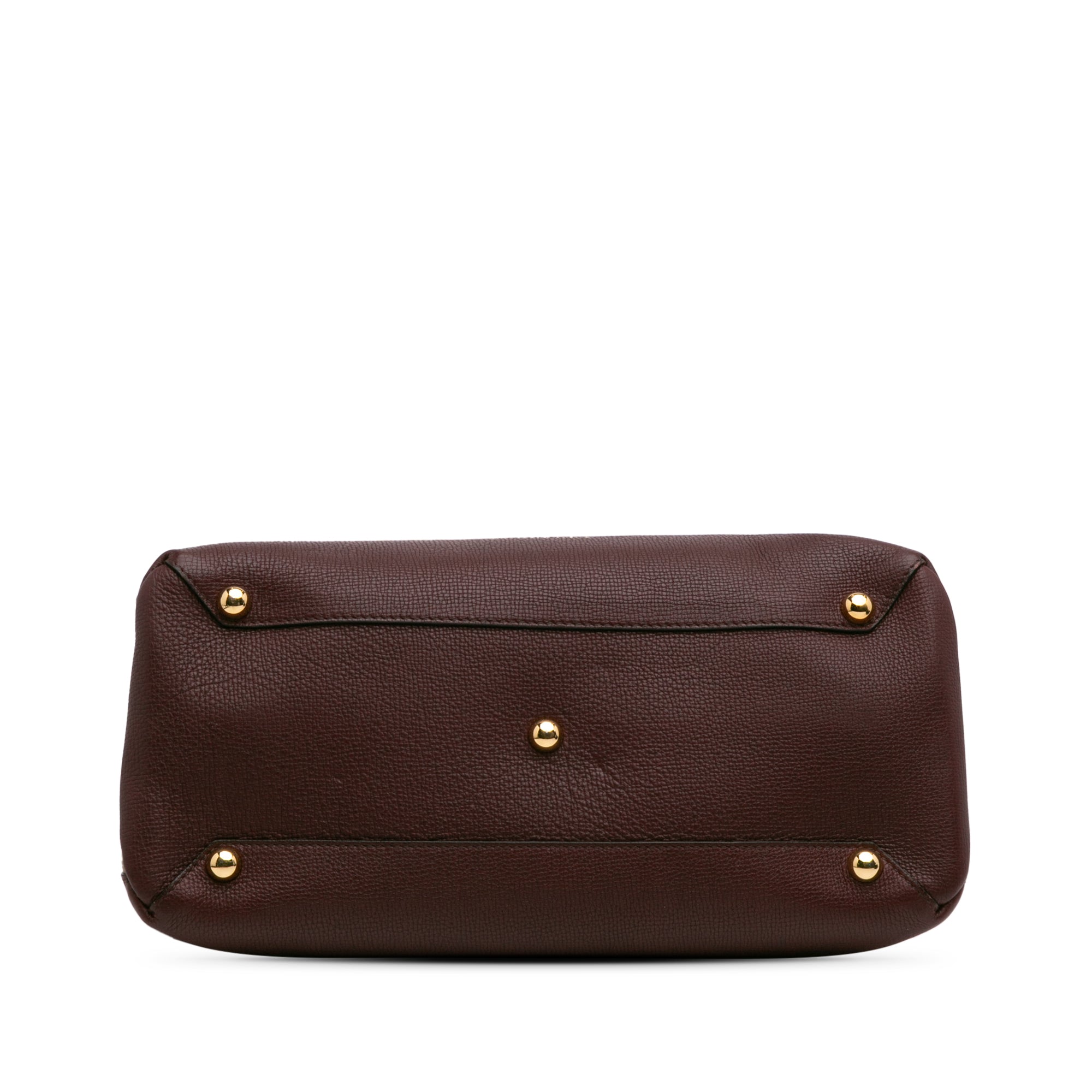 Medium Leather and House Check Banner Satchel