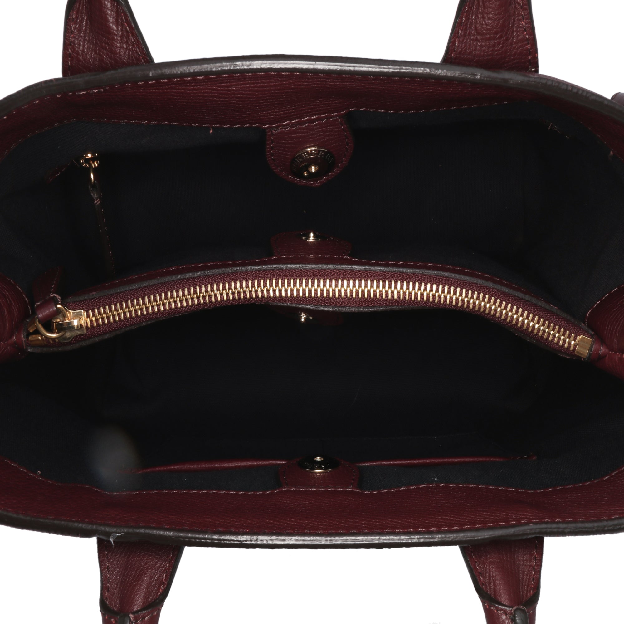 Medium Leather and House Check Banner Satchel