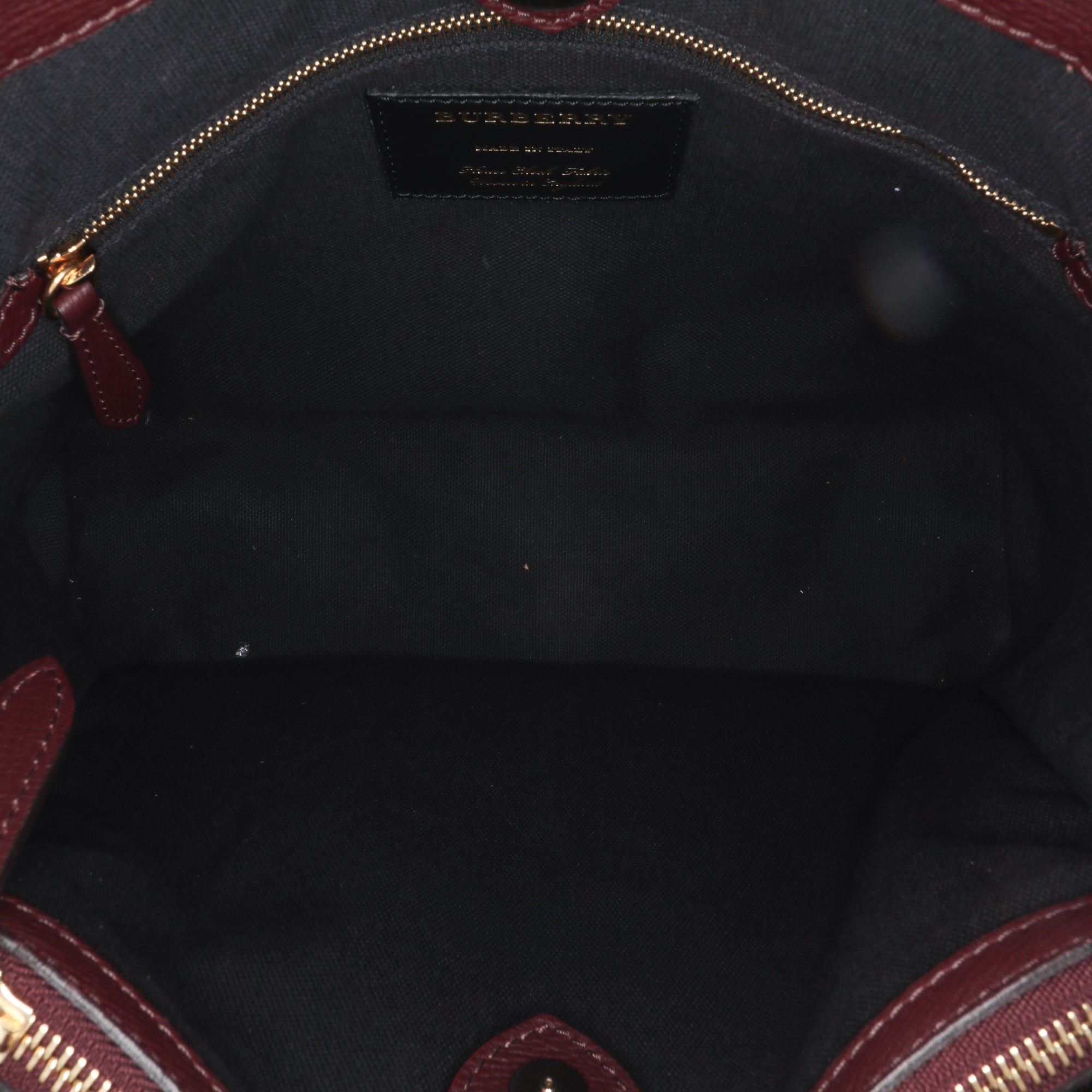 Medium Leather and House Check Banner Satchel