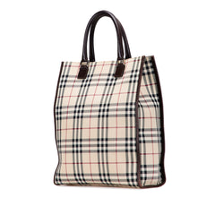 House Check Canvas Tote
