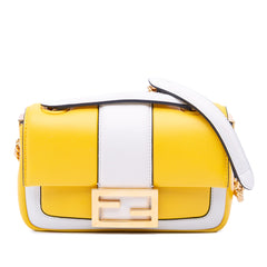 Mini Bicolor Nappa Apolo Chain Baguette Shoulder Bag