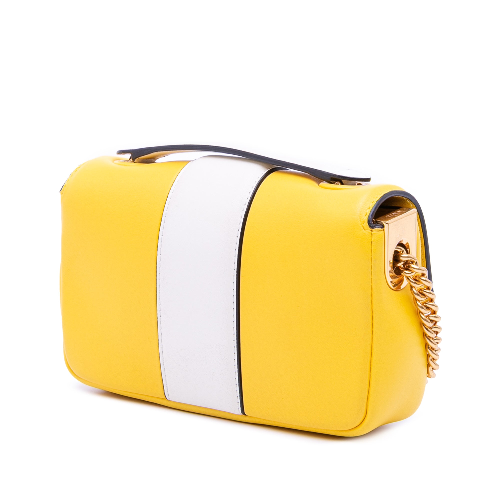 Mini Bicolor Nappa Apolo Chain Baguette Shoulder Bag