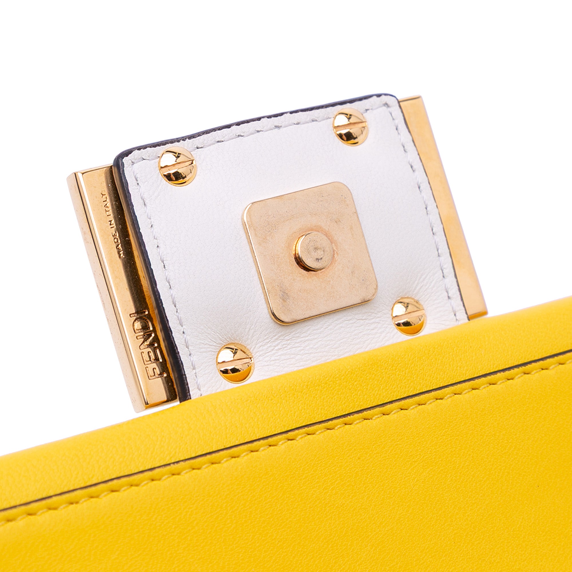 Mini Bicolor Nappa Apolo Chain Baguette Shoulder Bag