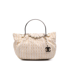 Tweed Boucle Knitting Top Handle Bag