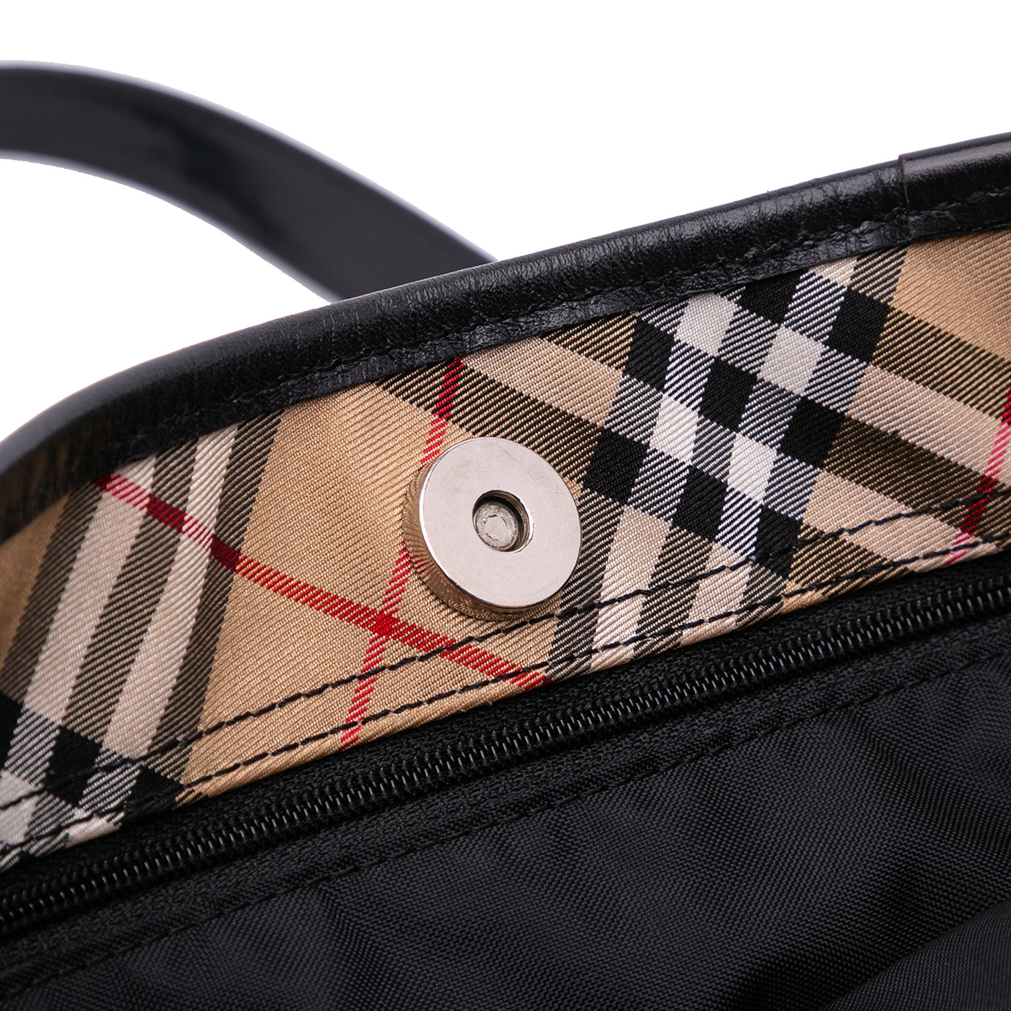Nova Check Trimmed Nylon Tote
