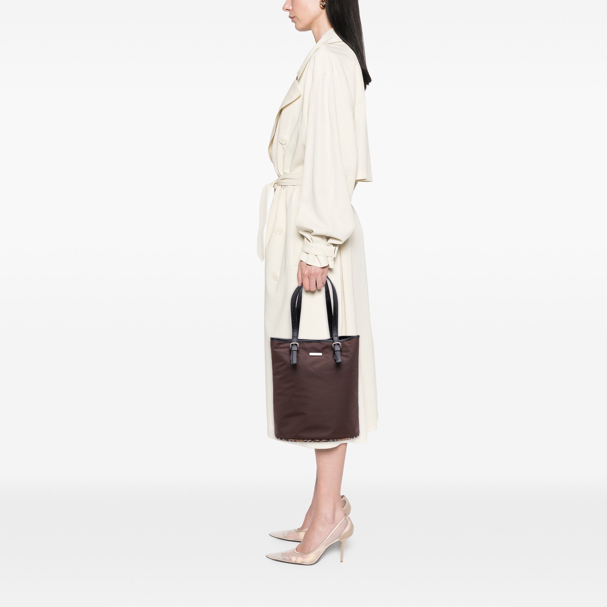 Nova Check Trimmed Nylon Tote