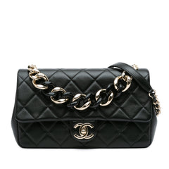 Medium Lambskin Elegant Chain Single Flap