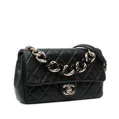 Medium Lambskin Elegant Chain Single Flap