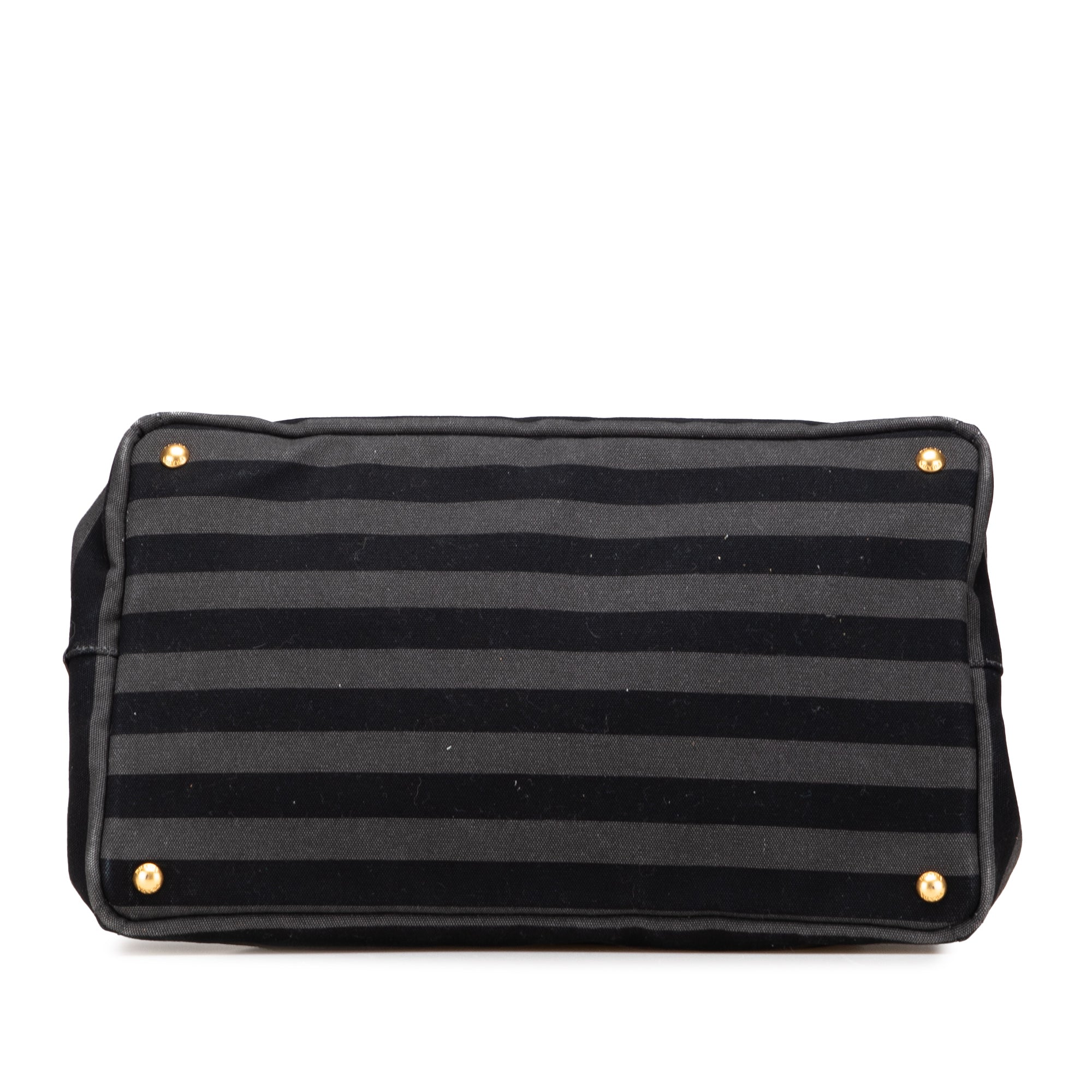 Large Canvas Canapa Righe Striped Satchel