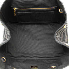 Large Canvas Canapa Righe Striped Satchel
