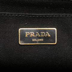 Large Canvas Canapa Righe Striped Satchel