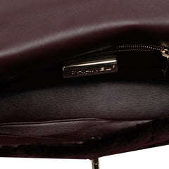 Mini Rectangular CC Quilted Shearling Color Block Single Flap