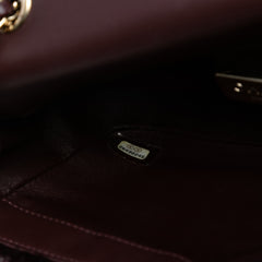 Mini Rectangular CC Quilted Shearling Color Block Single Flap