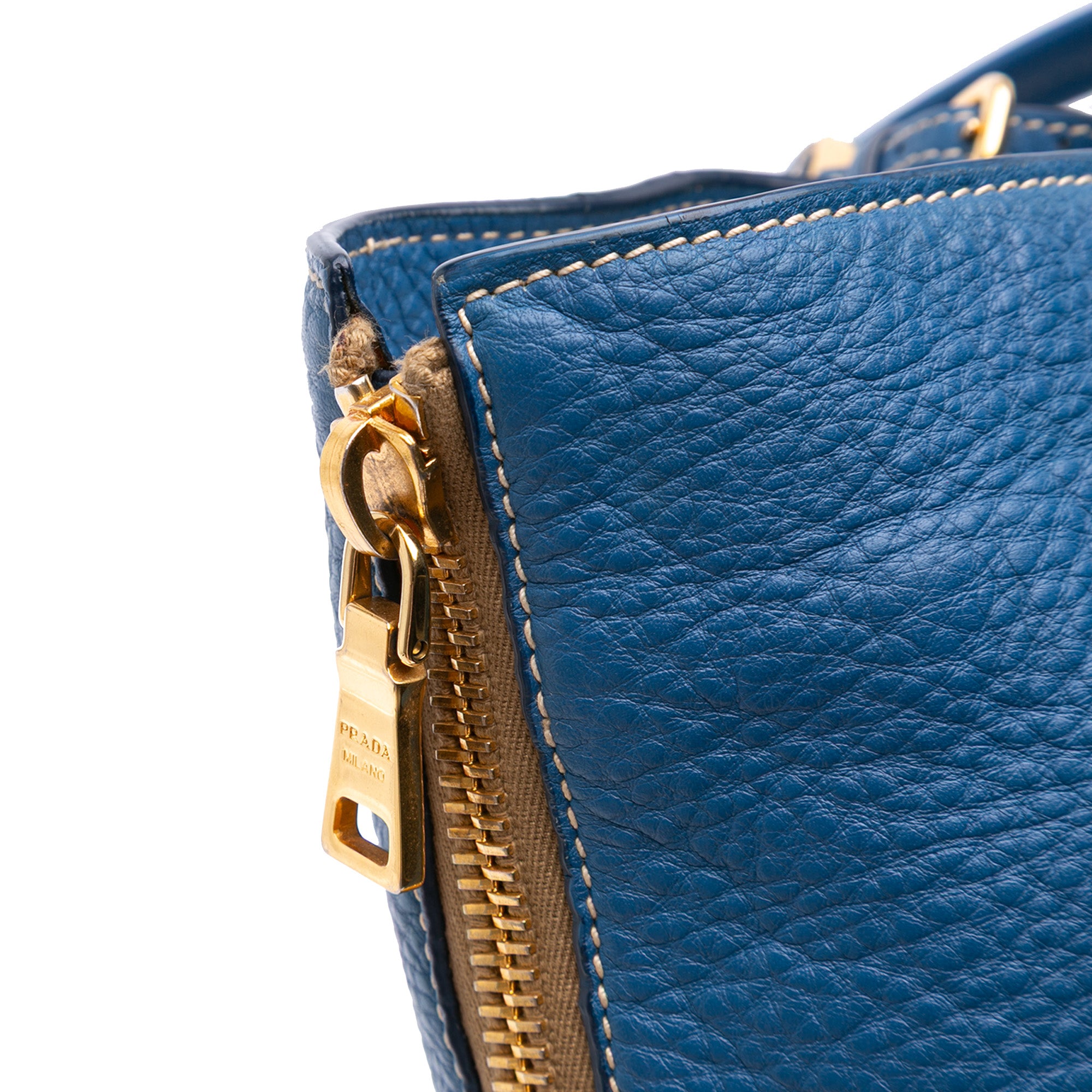 Vitello Daino Side Zip Shopper Tote