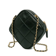 CC Lambskin Diamond Clutch with Chain