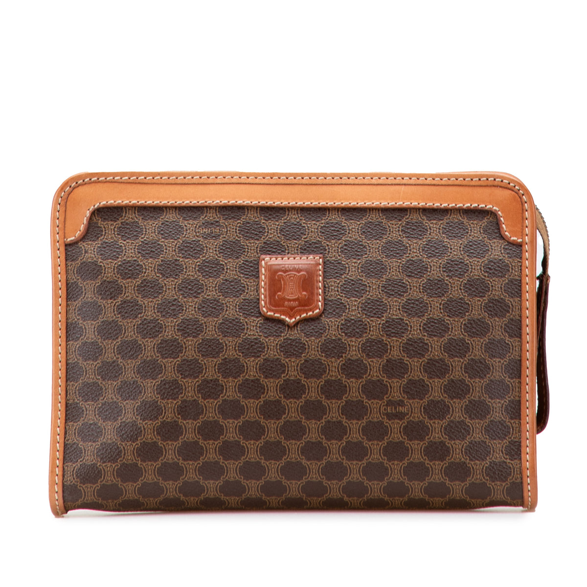 Macadam Coated Canvas Clutch