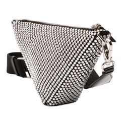 Crystal Embellished Satin Triangle Pouch