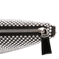 Crystal Embellished Satin Triangle Pouch