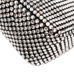 Crystal Embellished Satin Triangle Pouch