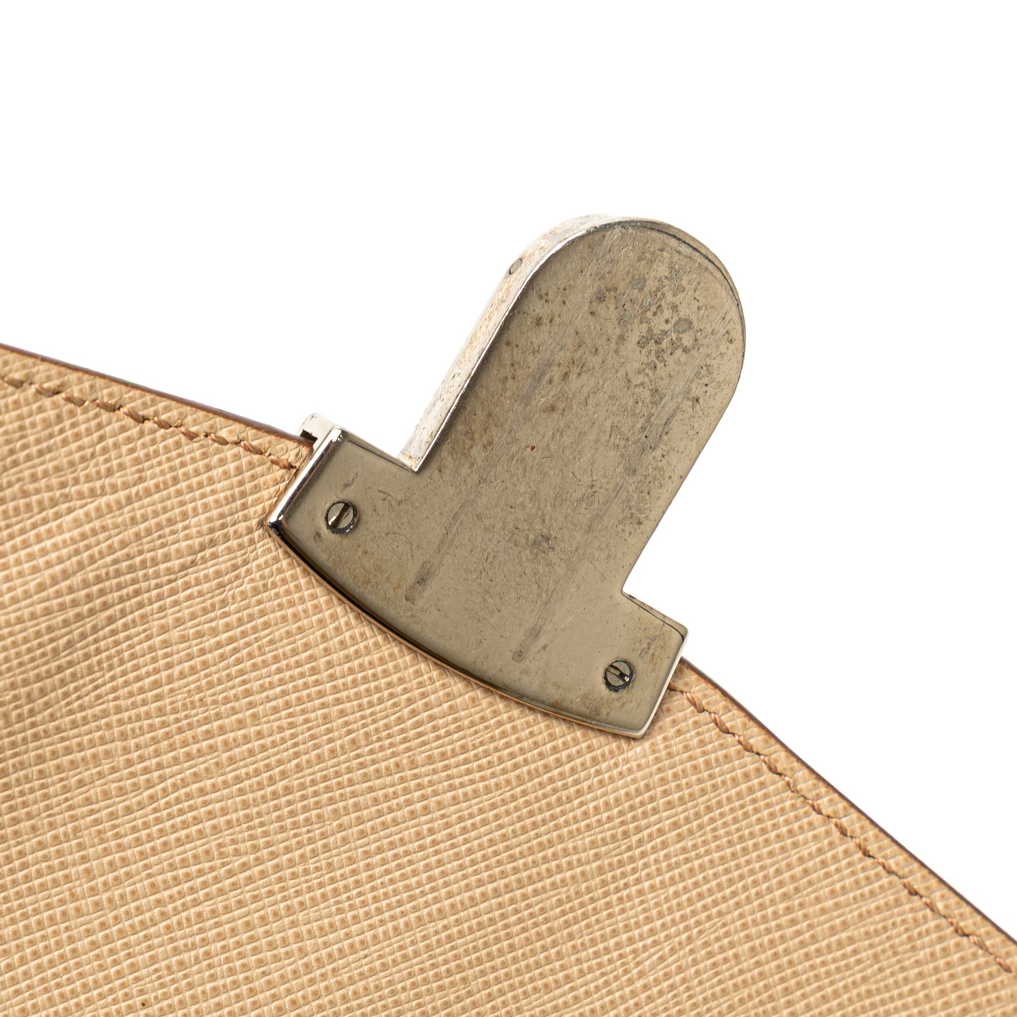 Bicolor Saffiano Envelope Pushlock Clutch