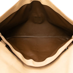 Bicolor Saffiano Envelope Pushlock Clutch