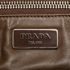 Bicolor Saffiano Envelope Pushlock Clutch