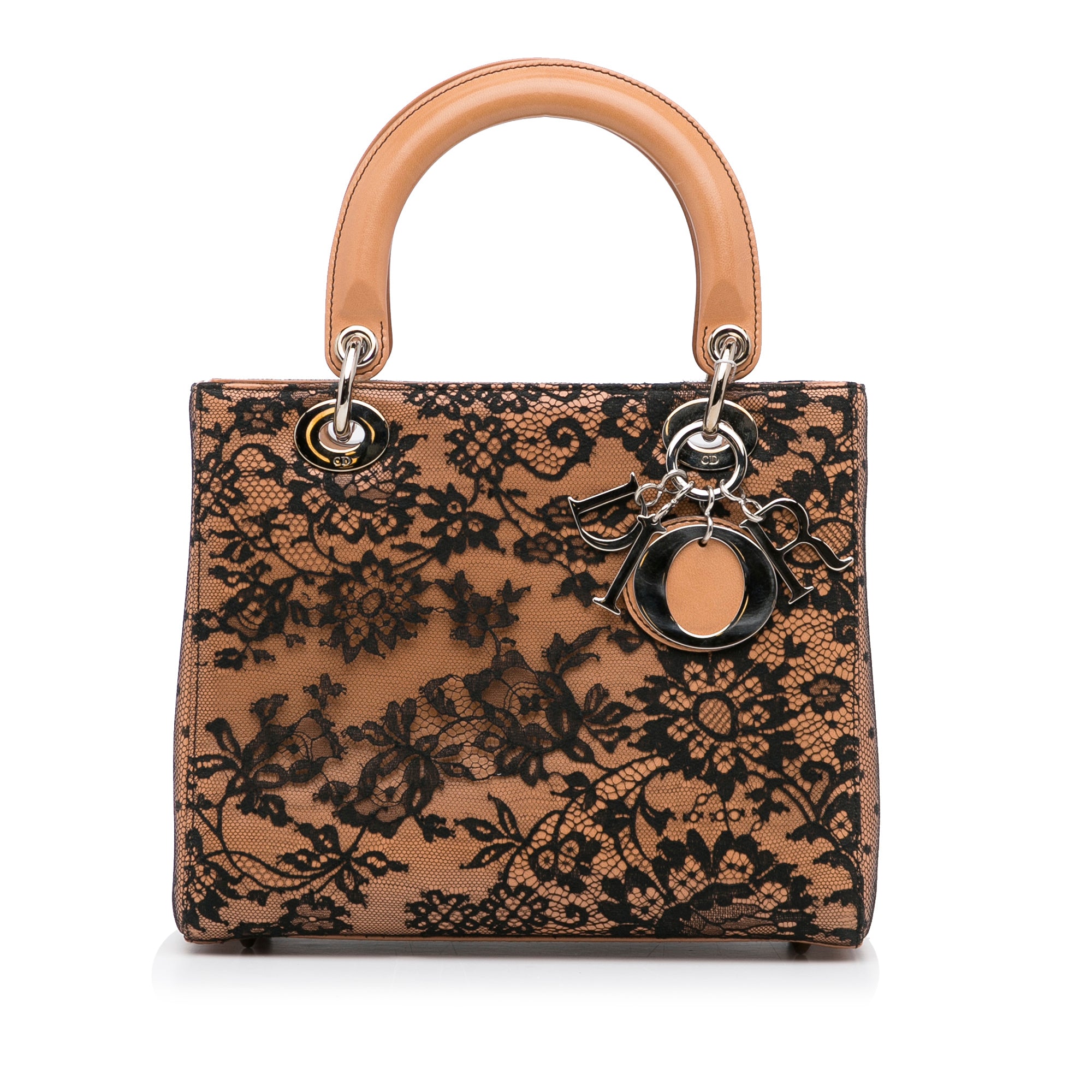 Medium Floral Lace and Lambskin Lady Dior_0