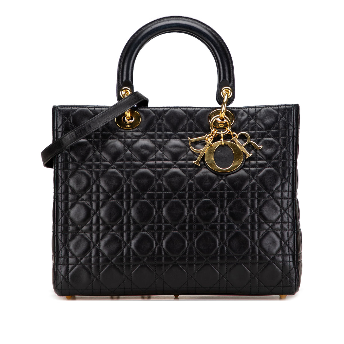 Large Lambskin Cannage Lady Dior