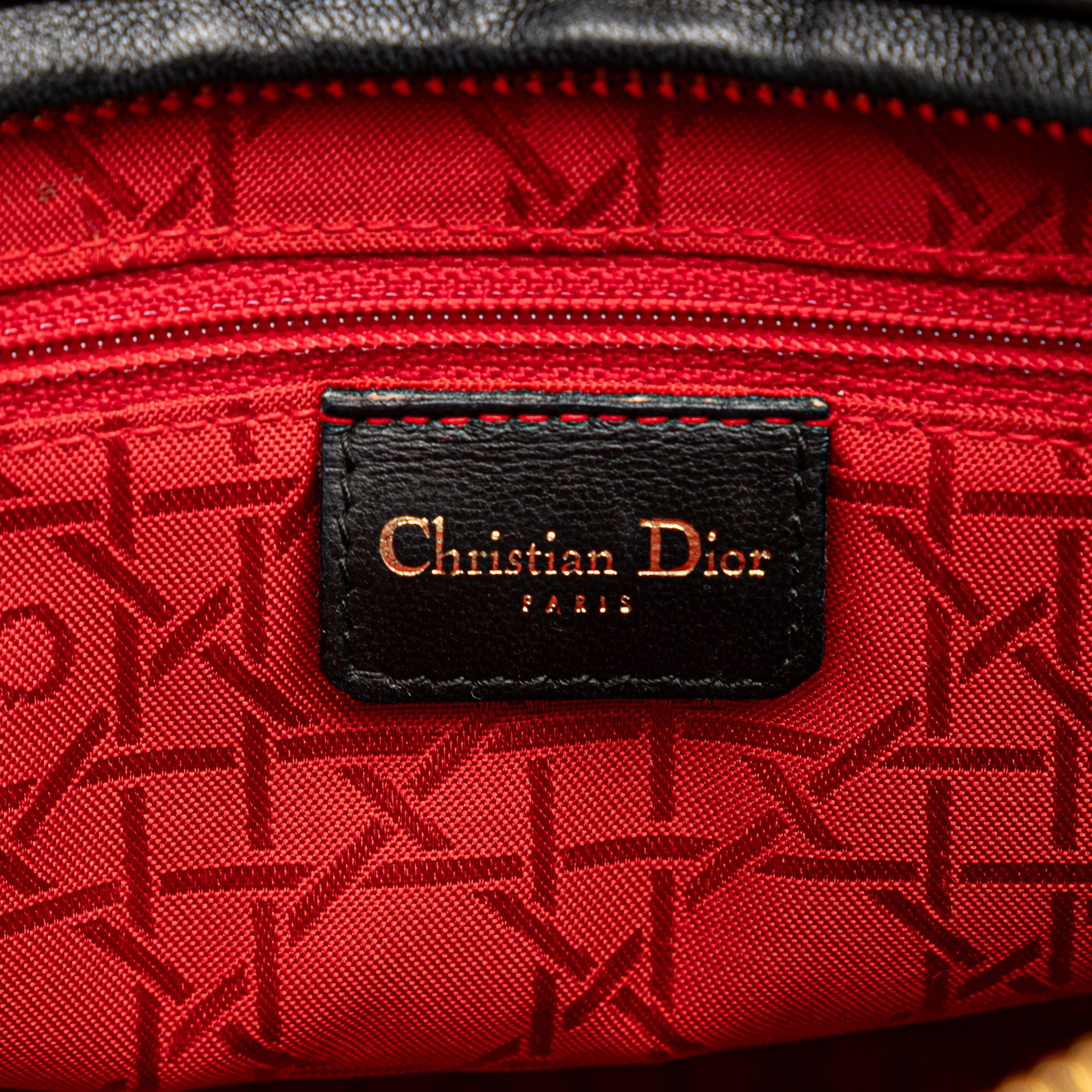 Large Lambskin Cannage Lady Dior