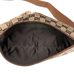 GG Canvas Double Pocket Belt Bag