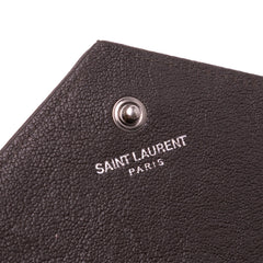 Triquilt Sheepskin Monogram Envelope Wallet on Chain