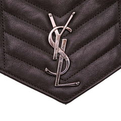 Triquilt Sheepskin Monogram Envelope Wallet on Chain